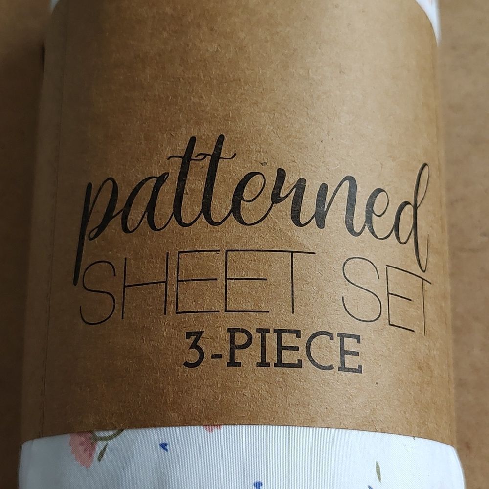 Home Collection Patterned Sheet Set 3-Piece TWIN Floral Print - Picture 5 of 5
